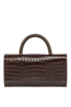 Women's bag, brown, made of genuine leather Salce197 - textured leather. 100% genuine leather. Closure: magnetic flap. Slip credit card pocket. Handles: Reinforced handle, adjustable and removable shoulder strap. Country of manufacture: Italy. Care: specialized cleaning - photo 4