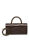 Salce197 Women's bag, brown, made of genuine leather - textured leather. 100% genuine leather. Closure: magnetic flap. Slip credit card pocket. Handles: Reinforced handle, adjustable and removable shoulder strap. Country of manufacture: Italy. Care: specialized cleaning - photo 5