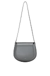 Salce197 Women's bag, gray, made of genuine leather - metal parts with mirror galvanic coating . 100% genuine leather. Closure: magnetic flap. Handles: shoulder strap. Country of manufacture: Italy. Care: specialized cleaning - photo 1