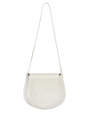 Salce197 Women's white bag made of genuine leather - metal parts with mirror galvanic coating . 100% genuine leather. Closure: magnetic flap. Handles: shoulder strap. Country of manufacture: Italy. Care: specialized cleaning - photo 1