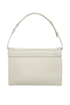 Women's white bag made of genuine leather Salce197 - 100% genuine leather. flap. Handles: adjustable shoulder strap. Country of manufacture: Italy. Care: specialized cleaning - photo 4