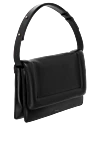 Salce197 Women's bag, black, made of genuine leather - 100% genuine leather. flap. Handles: adjustable shoulder strap. Country of manufacture: Italy. Care: specialized cleaning - photo 3