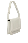 Salce197 Women's bag, white, made of genuine leather - 100% genuine leather. flap. Handles: adjustable shoulder strap. Country of manufacture: Italy. Care: specialized cleaning - photo 3