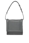 Salce197 Women's gray bag made of genuine leather - 100% genuine leather. flap. Handles: adjustable shoulder strap. Country of manufacture: Italy. Care: specialized cleaning - photo 1