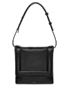 Salce197 Women's black bag made of genuine leather - 100% genuine leather. flap. Handles: adjustable shoulder strap. Country of manufacture: Italy. Care: specialized cleaning - photo 1