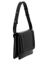 Salce197 Women's black bag made of genuine leather - 100% genuine leather. flap. Handles: adjustable shoulder strap. Country of manufacture: Italy. Care: specialized cleaning - photo 3