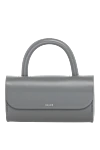 Salce197 Women's bag, gray, made of genuine leather - 100% genuine leather. Closure: magnetic flap. Slip credit card pocket. Handles: Reinforced handle, adjustable and removable shoulder strap. Country of manufacture: Italy. Care: specialized cleaning - photo 1