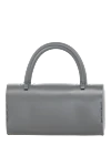 Women's bag, gray, made of genuine leather Salce197 - 100% genuine leather. Closure: magnetic flap. Slip credit card pocket. Handles: Reinforced handle, adjustable and removable shoulder strap. Country of manufacture: Italy. Care: specialized cleaning - photo 4