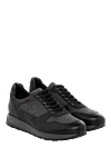 Doucal`s Gray men's sneakers made of genuine leather and wool - 70% genuine leather, 30% wool. Closure: laces. Country of manufacture: Italy. Care: specialized cleaning - photo 3