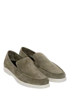 Moorer Men's green nubuck loafers - contrast sole. 100% nubuck. Country of manufacture: Italy. Care: specialized cleaning - photo 3