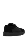 Men's black nubuck sneakers Moorer - 100% nubuck. Closure: laces. Country of manufacture: Italy. Care: specialized cleaning - photo 4