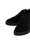 Moorer Men's black nubuck sneakers - 100% nubuck. Closure: laces. Country of manufacture: Italy. Care: specialized cleaning - photo 5