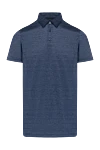 Moorer Men's blue cotton polo - 100% cotton. Closure: buttons. Country of manufacture: Italy. Care: specialized cleaning - photo 1