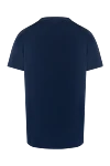 Men's blue T-shirt made of cotton Moorer - brand logo. 100% cotton. Country of manufacture: Italy. Care: specialized cleaning - photo 6