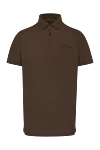 Moorer Polo for men brown from cotton - 100% cotton. Closure: buttons. chest pocket. Country of manufacture: Italy. Care: specialized cleaning - photo 1