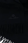 Loro Piana Women's scarf blue from cashmere - fringe. 100% cashmere. Country of manufacture: Italy. Care: specialized cleaning - photo 3