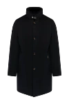 Moorer Men's blue cashmere coat - 100% cashmere. buttons, button. two side pockets. Country of manufacture: Italy. Care: specialized cleaning - photo 1