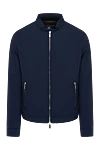 Moorer Men's blue jacket made of polyamide and polyurethane - 88% polyamide, 12% polyurethane. Closure: zipper. two side pockets. Country of manufacture: Italy. Care: specialized cleaning - photo 1