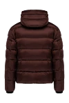 Men's burgundy polyamide down jacket Moorer - 100% polyamide. hood . Closure: zipper. two side pockets. Insulation: down. Country of manufacture: Italy. Care: specialized cleaning - photo 6