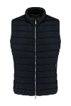 Moorer Men's blue vest made of polyamide and polyurethane - 95% polyamide 5% polyurethane. Closure: zipper. two front pockets. Country of manufacture: Italy. Care: specialized cleaning - photo 1