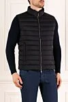 Moorer Men's blue vest made of polyamide and polyurethane - 95% polyamide 5% polyurethane. Closure: zipper. two front pockets. Country of manufacture: Italy. Care: specialized cleaning - photo 3