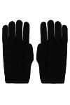 Moorer Black cashmere gloves for women - brand logo. 100% cashmere. Country of manufacture: Italy. Care: specialized cleaning - photo 3