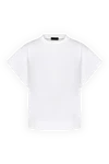 Moorer Women's white T-shirt made of cotton - 100% cotton. Country of manufacture: Italy. Care: specialized cleaning - photo 1