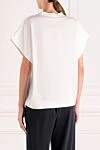 Women's white T-shirt made of cotton Moorer - 100% cotton. Country of manufacture: Italy. Care: specialized cleaning - photo 4