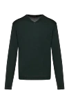 Moorer Men's green wool jumper - 100% wool. Country of manufacture: Italy. Care: specialized cleaning - photo 1