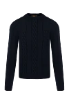 Moorer Men's blue woolen jumper - 100% wool. Country of manufacture: Italy. Care: specialized cleaning - photo 1