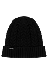 Moorer Women's cashmere hat black - brand logo. 100% cashmere. Country of manufacture: Italy. Care: specialized cleaning - photo 1