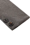 Moorer Men's gray cashmere scarf with buttons - 100% cashmere. Closure: buttons. Country of manufacture: Italy. Care: specialized cleaning - photo 3