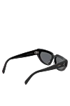 Women's sunglasses black made of plastic Celine - brand logo. 100% plastic frame. Lenses: black. Country of manufacture: Italy. Care: specialized cleaning - photo 4