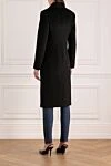 Women's black wool and cashmere coat Valentino - 90% wool, 10% cashmere. Closure: buttons. two side pockets. Country of manufacture: Italy. Care: specialized cleaning - photo 4