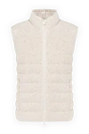 Brunello Cucinelli Beige women's vest made of cotton and polyester. - brand logo. 96% cotton, 4% polyester. Closure: zipper. two side pockets. Country of manufacture: Italy. Care: specialized cleaning - photo 1