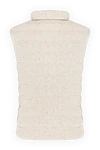 Brunello Cucinelli Beige women's vest made of cotton and polyester. - brand logo. 96% cotton, 4% polyester. Closure: zipper. two side pockets. Country of manufacture: Italy. Care: specialized cleaning - photo 7