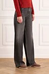 Brunello Cucinelli Джинсы женские серые из хлопка - 100% хлопок. молния, пуговица. два передних кармана, два задних кармана. Страна производитель: Италия. Уход: специализированная чистка - фото 3