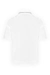 Polo for women in white cotton Brunello Cucinelli - stripe on the collar. 100% cotton. Closure: buttons. Country of manufacture: Italy. Care: specialized cleaning - photo 6