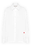 Alexanderwang Women's white cotton shirt - brand logo. 100% cotton. Closure: buttons. Country of manufacture: Italy. Care: specialized cleaning - photo 1