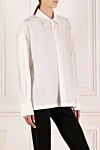 Alexanderwang Women's white cotton shirt - brand logo. 100% cotton. Closure: buttons. Country of manufacture: Italy. Care: specialized cleaning - photo 3