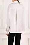 Women's white cotton shirt Alexanderwang - brand logo. 100% cotton. Closure: buttons. Country of manufacture: Italy. Care: specialized cleaning - photo 4