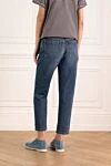 Women's blue jeans made of cotton Brunello Cucinelli - worn effect. 100% cotton. zipper, button. two side pockets, two back pockets. Country of manufacture: Italy. Care: specialized cleaning - photo 4