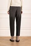 Women's gray jeans made of cotton Brunello Cucinelli - contrast stitching. 100% cotton. zipper, button. two side pockets, two back pockets. Country of manufacture: Italy. Care: specialized cleaning - photo 4