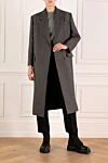 Women's gray wool coat Brunello Cucinelli - 100% wool. Closure: buttons. two side pockets, one chest pocket. Country of manufacture: Italy. Care: specialized cleaning - photo 2