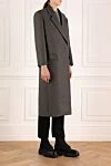 Brunello Cucinelli Women's gray wool coat - 100% wool. Closure: buttons. two side pockets, one chest pocket. Country of manufacture: Italy. Care: specialized cleaning - photo 3