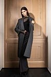 Women's gray wool coat Brunello Cucinelli - 100% wool. Closure: buttons. two side pockets, one chest pocket. Country of manufacture: Italy. Care: specialized cleaning - photo 8
