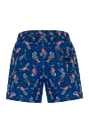 Beach shorts for men blue with men Isaia - figurine pattern . 100% polyester. Closure: drawstring. two side pockets, one back pocket. Country of manufacture: Italy. Care: specialized cleaning - photo 6