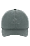 Loro Piana Men's gray cashmere cap - brand logo . 100% cashmere. Country of manufacture: Italy. Care: specialized cleaning - photo 1