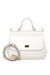 Dolce & Gabbana Women's bag white from calfskin - branded plate with two types of galvanic coating. 100% calfskin. Handle: Top handle and removable, adjustable shoulder strap in Dauphine calfskin. Internal zip pocket with logo and smartphone pocket. Closure: Front flap with double hidden magnet clasp. Country of manufacture: Italy. Care: specialized cleaning - photo 5