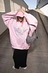 Худі оверсайз жіноче рожеве з логотипом Balenciaga - логотип. капюшон. 100% бавовна. Країна виробник: Італія. Догляд: спеціалізоване чищення - фото 8